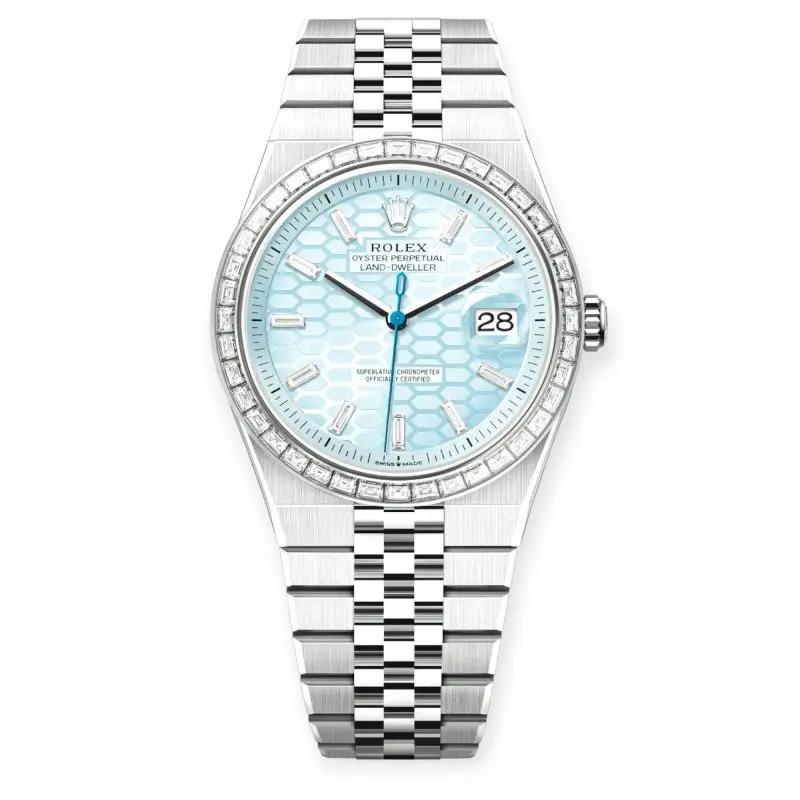Pre-Owned Rolex Land-Dweller 40mm Platinum and Diamonds 127386TBR