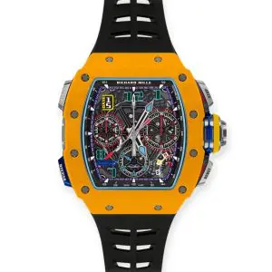 Pre-Owned Richard Mille RM 65-01 Automatic Split-Seconds Chronograph In Yellow Quartz TPT