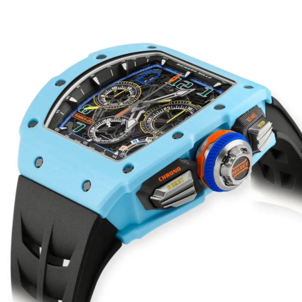 Pre-Owned Richard Mille RM 65-01 Automatic Split-Seconds Chronograph Blue Quartz TPT - Image 2