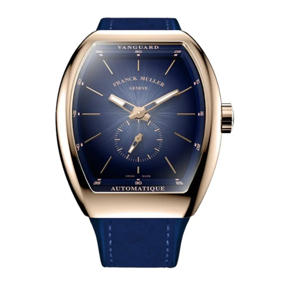 Pre-Owned Franck Muller Vanguard Sfumato Slim Rose Gold Blue Dial V41