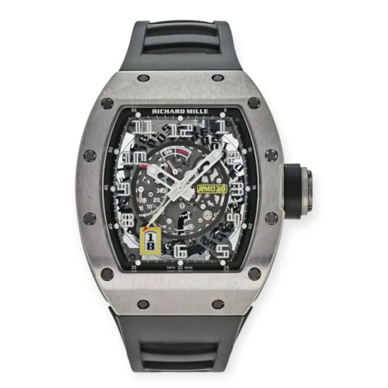 Pre-Owned Richard Mille RM 30  Titanium 43mm Rubber Strap Transparent Dial RM 030