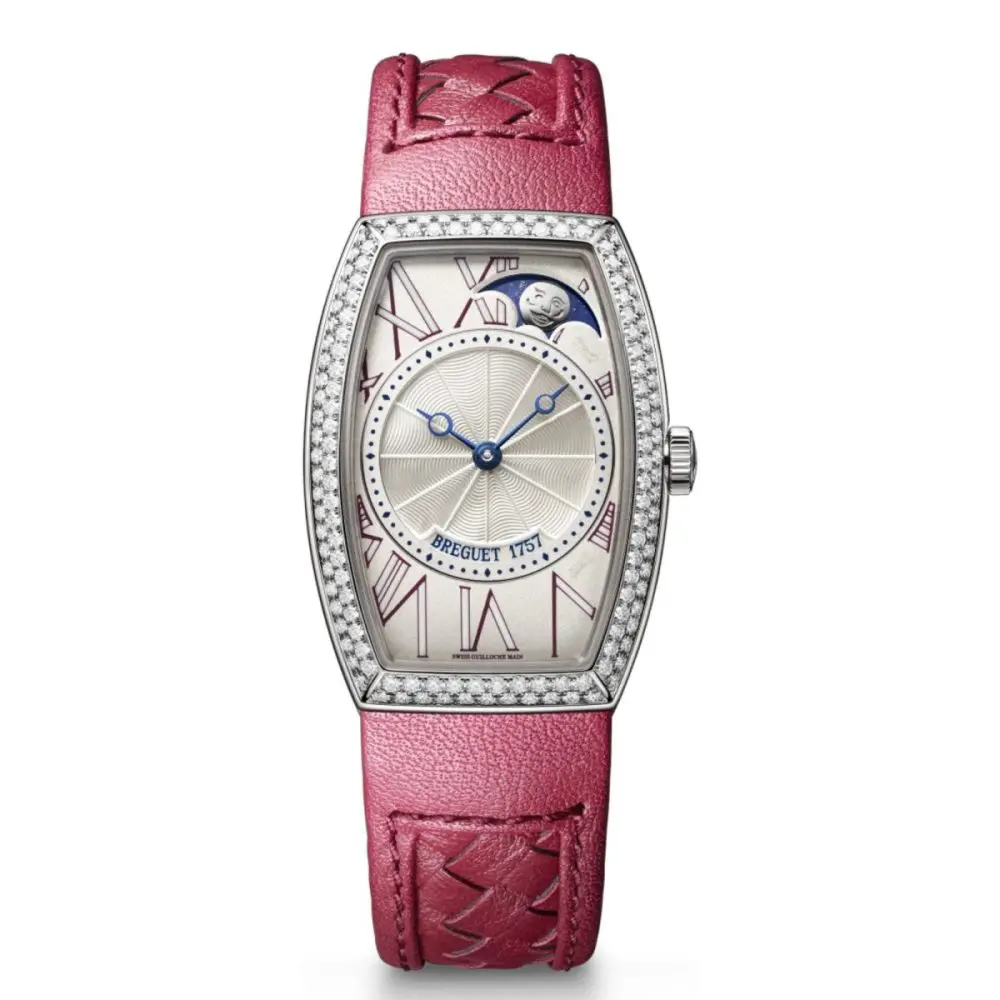 Pre-Owned Breguet Heritage Phase De Lune 8861 35mm Qhite Gold Alligator Strap