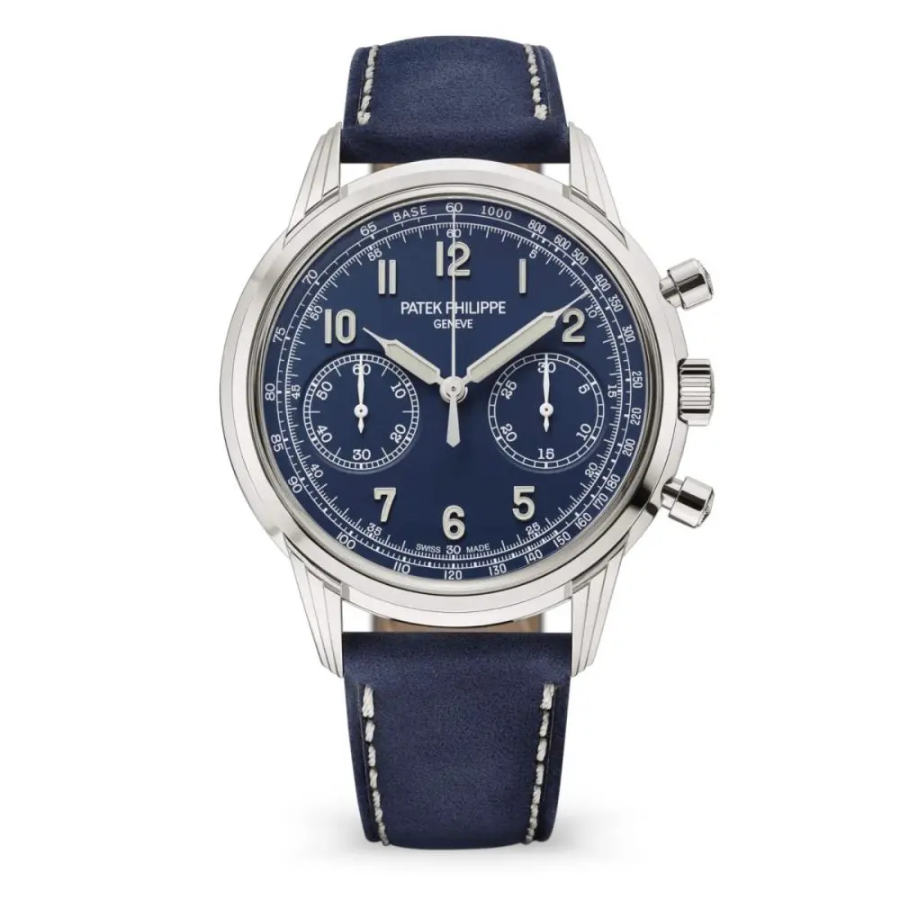 Pre-Owned Patek Philippe A Quintessential Men's Chronograph a Model Prized By Collectors 41mm White Gold Case Leather Strap 5172G-001