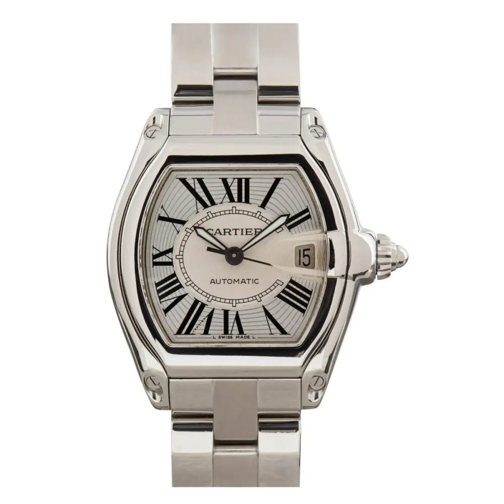 Pre-Owned Cartier Roadster 39mm Stainless Steel Solid Case Silver Dial W62025V3