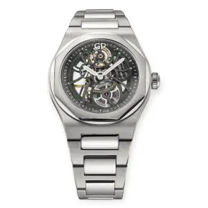Pre-Owned Girard Perregaux Laureato Skeleton 42mm Stainless Steel  81015-53-3240-1GM