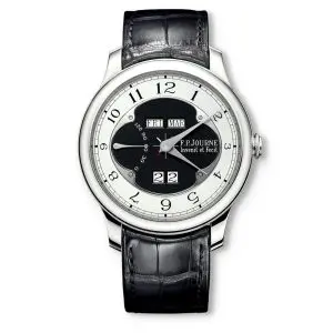 Pre-Owned F.P.Journe Calendar Perpetual Black Label 40mm Platinum Leather Bracelet Reference QP