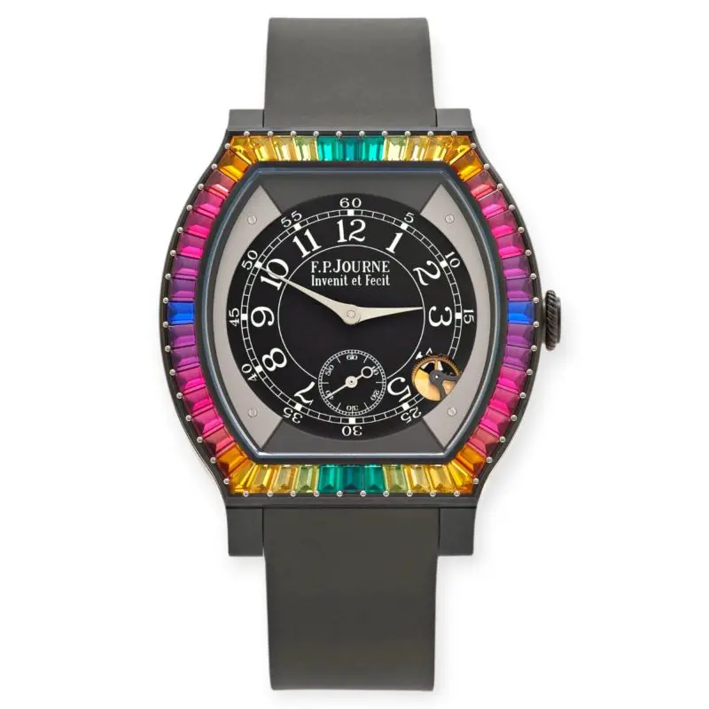 Pre-Owned F.P.Journe Elegant Rainbow Ginos Dream 40mm Titanium Rubber Bracelet