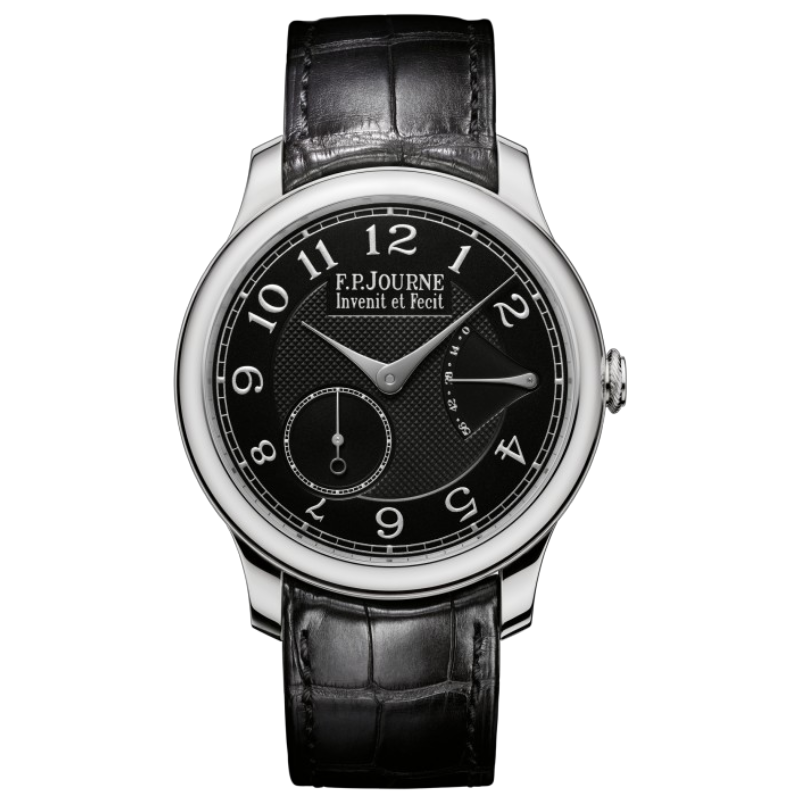 Pre-Owned F.P.Journe Chronometer Sovereign Black Label 40mm Platinum Leather Strap