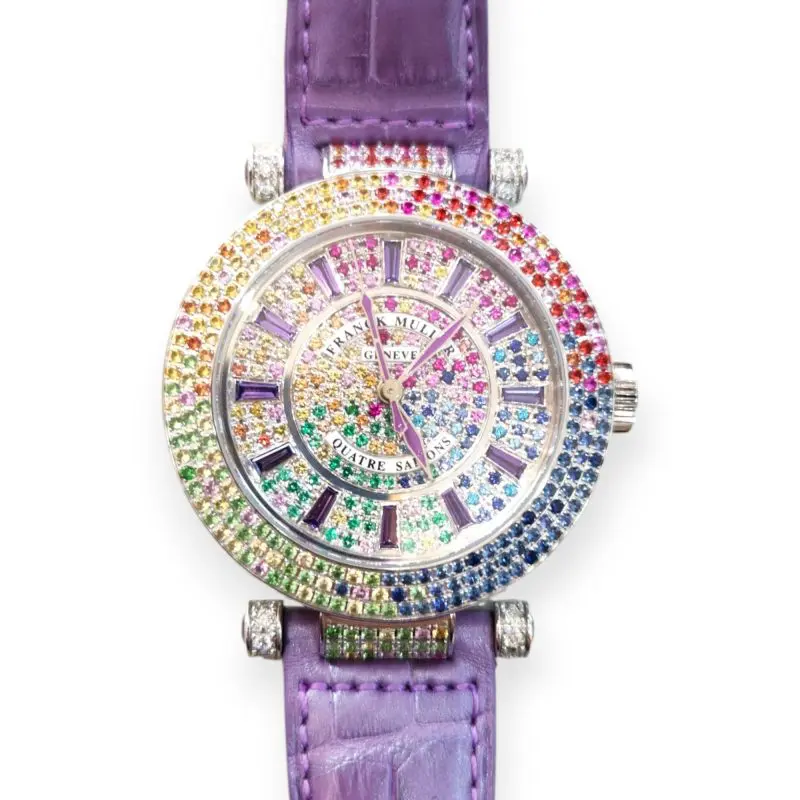 Pre-Owned Franck Muller Double Mystery White Gold 42mm Quatre Saisons Violet Strap SC42QTRSAID3RCD