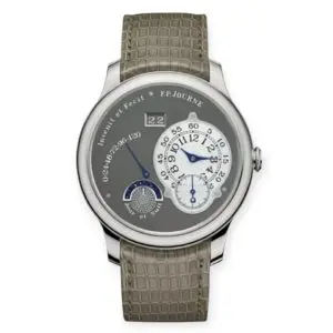 Pre-Owned F.P Journe Day/Night Ruthenium 40mm Platinum Leather Strap GB50177