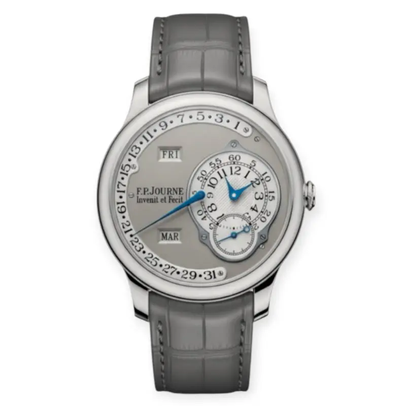 Pre-Owned F.P.Journe Octa Calendar 38mm Platinum leather Strap GB50176