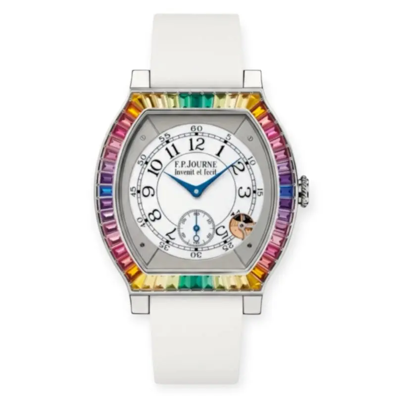 Pre-Owned F.P.Journe Elegant Rainbow Beze Ginos Dream 40mm Titanium Rubber Bracelet GB50175