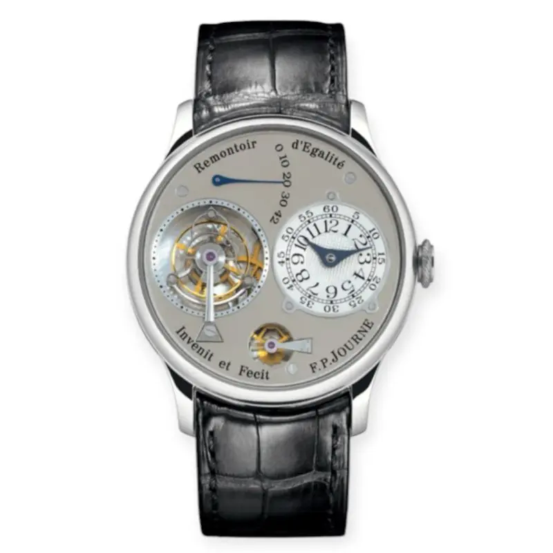 Pre-Owned F.P.Journe Tourbillon Brass Rare Cream Dial 40mm Platinum Leather Bracelet GB50172