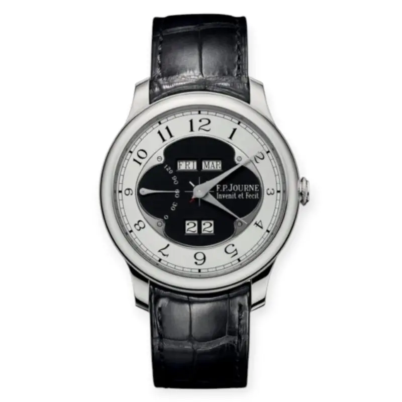 Pre-Owned F.P.Journe Calendar Perpetual Black Label 40mm Platinum Leather Bracelet GB50147