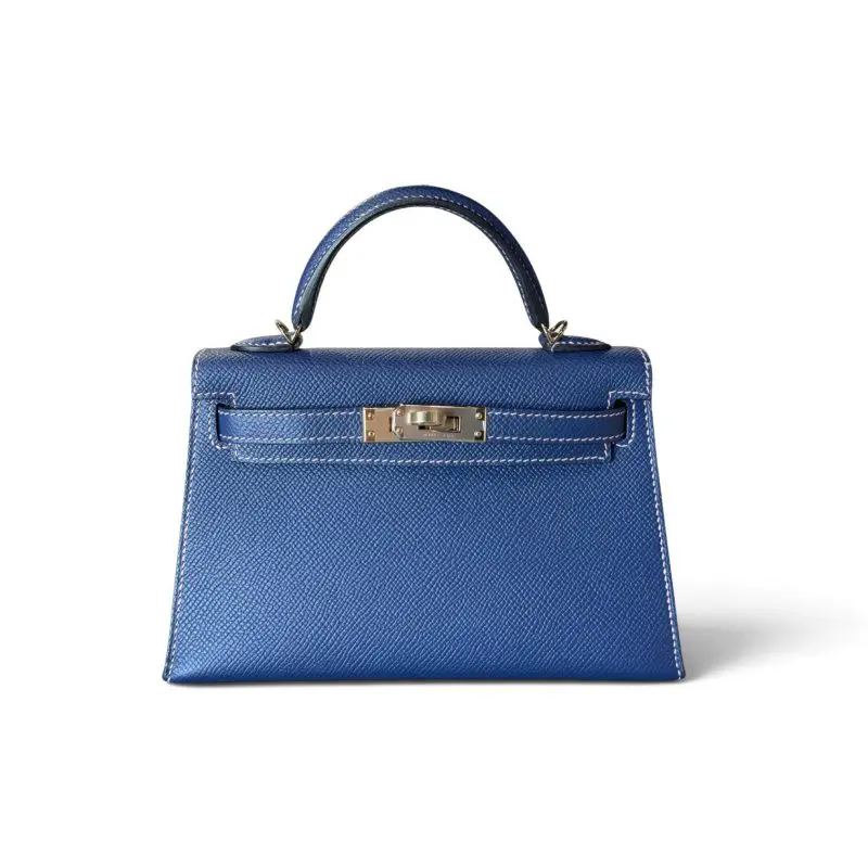Pre-Owned Hermes Mini Kelly 20 Epsom Blue Sapphire HSS
