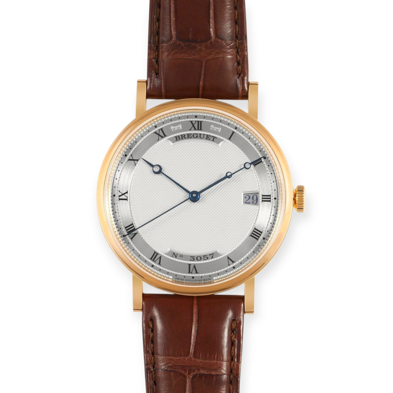 Pre- Owned Breguet Classique Automatic Rose Gold 38mm Silver Dial Leather Strap 5177BR/15/9V6